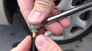 Use a tire gage and fill air in tire (a beginners` guide with close-ups)