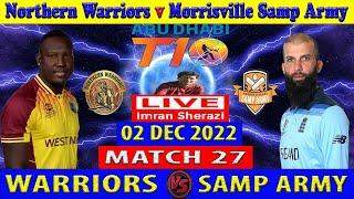 Northern Warriors vs Morrisville Samp Army | MSA vs TCB | Abu Dhabi T10 League 2022 Live