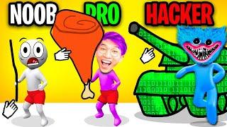 NOOB vs PRO vs HACKER In DRAW WEAPON 3D!? (ALL LEVELS!)