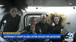 NASA astronaut hospitalized after returning from an extended stay in space