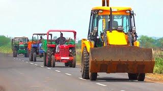 Mahindra 475 Di Tractor Fully Loaded with Red Mud Overturned with JCB 3dx | Jcb Video