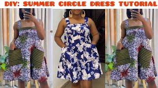 How to make a Simple Summer Circle dress with Pockets / Beginner’s Sewing Tutorial