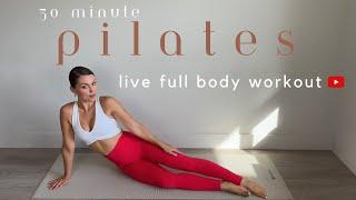 30 MIN LIVE PILATES WORKOUT (Full Body Super Sculpt)