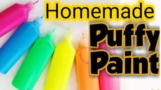 Diy Homemade Puffy Paint/How to make puffy paint at home/Best diy puffy paint recipe/Diy puffy paint