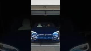 Tesla New Feature my Q Opens Your Garage For You See!!!