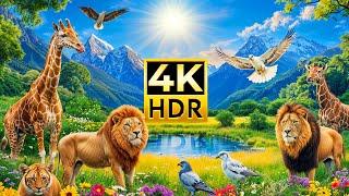 COLORFUL ANIMAL KINGDOM 4K HDR | with Cinematic Sound (Colorful Animal Life)