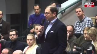 Public Discussion by Mikhail Zygar in Riga 22.01.2016 MIX TV