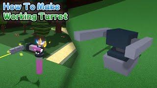 How To Make Working Turret Tutorial - Build A Boat For Treasure