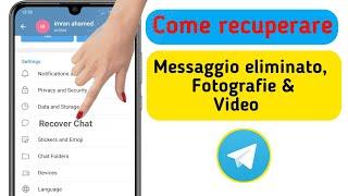 Come recuperare messaggi, chat, immagini e video cancellati di Telegram (metodo 2022)