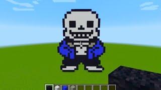 How To Make Sans From Undertale - Minecraft Pixel Art Tutorial