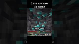 I am so close to death #minecraft #gaming