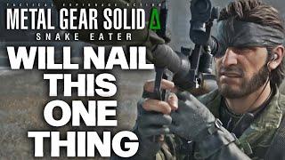 One Thing The Metal Gear Solid Delta Snake Eater Remake IS SURE TO GET RIGHT