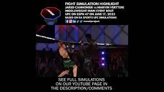 UFC on ESPN 47 Cannonier vs Vettori MW Fight Simulation Highlight EA Sports UFC 4  #shorts