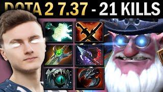 Sniper Gameplay Miracle with 21 Kills and Mjolnir - Dota 2 7.37