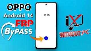 OPPO FRP BYPASS/GOOGLE LOCK BYPASS ANDROID 14 OPPO FRP UNLOCK ANDROID 14 OPPO FRP WITHOUT PC 100%