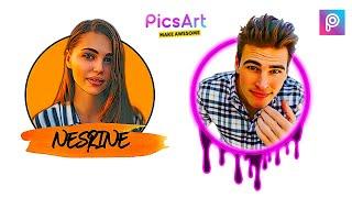 How to create an Easy Cartoon Portrait Logo | Cartoon Portrait Logo | Picsart Editing Tutorial