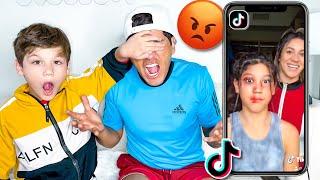 STRICT Dad Reacts To 11 Year Old Daughter’s TikTok's!! **GROUNDED** | Familia Diamond