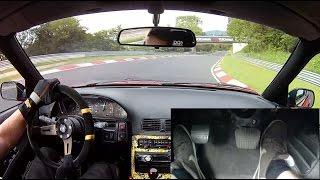 Nissan 200SX S13 Nürburgring Nordschleife onboard with foot cam 29.06.2016 日産 ニュルブルク