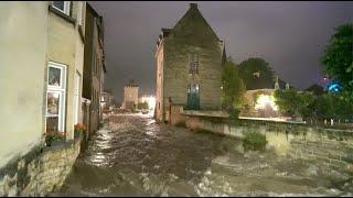 De overstroming van de Geul in Valkenburg