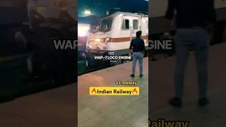 Night Look of WAP -7 | Loco Engine#indianrailways #shorts #shortvideo #ytshorts #train #shortsfeed