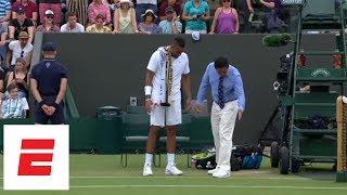 Nick Kyrgios gets lesson on foot faults from Wimbledon judge [Highlights, analysis, presser]  | ESPN