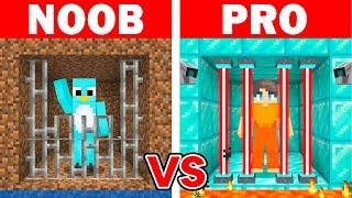 NOOB vs PRO: PRISON BREAK BUILD BATTLE CHALLENGE in Minecraft