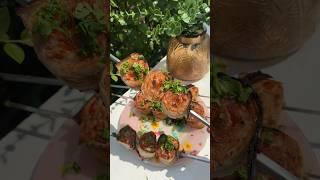 рулетики на мангале  #рецепт #закускаизлаваша #намангале #шашлычки