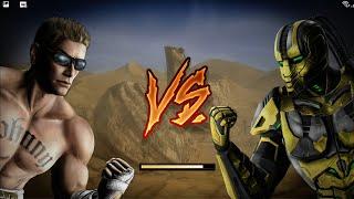 Johnny Cage Vs Cyrax Mortal kombat 9