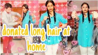 Long haircut donation, 14 inch hair cutting long hair cut, Extreme long haircut | sanghiniverma