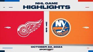 NHL Highlights | Red Wings vs. Islanders - October 22, 2024