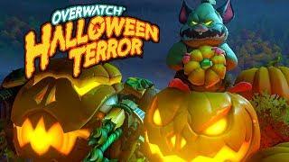 Overwatch Хеллоуин 2018 все скины, облики, реплики, победные позы, лучшие моменты матча