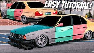 BMW M5 E34 Drift Missile Livery Tutorial | Easy Tutorial | Car Parking Multiplayer