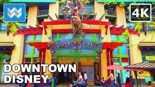 Walking around Downtown Disney in Anaheim, California 【4K】