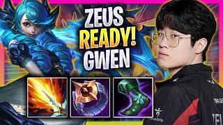 ZEUS IS READY TO PLAY GWEN! - T1 Zeus Plays Gwen TOP vs Xin Zhao! | Season 2024