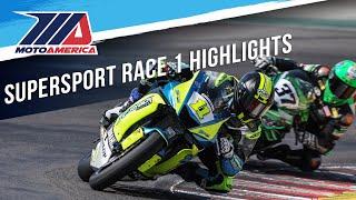 Supersport Race 1 at Laguna Seca 2024 - HIGHLIGHTS | MotoAmerica