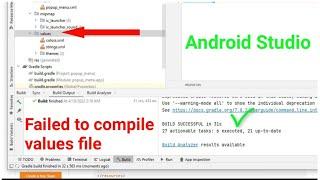 android - Failed to compile values file