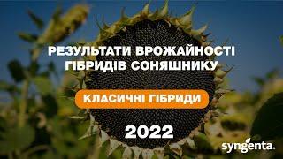 Результати врожайності класичних гібридів  соняшнику 2022