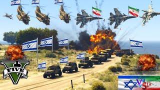 Iran Invades Isreal | Irani Fighter Jets & Helicopters Attack on Isreali Military Oil Convoy - GTA 5