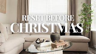 Preparing for Christmas, taking fall decor down, clean with me, reset, dining chairs update & more…