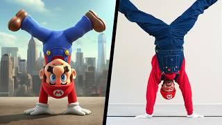 Stunts From The Super Mario Bros. Movie In Real Life