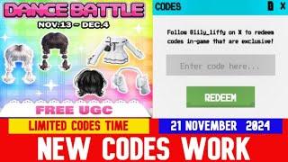 *NEW CODES NOVEMBER 21, 2024* Dance for UGC ROBLOX | Expires in 13 Hours!