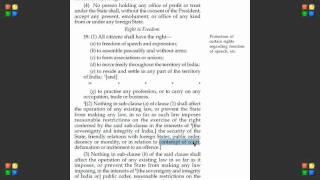 Indian Constitution - Video 10 (Article 19)