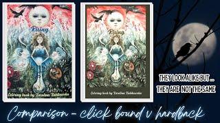 COMPARISON - Rising Coloring Book | Karolina Kubikowska   CLICK BINDING v HARDBACK