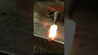 forging a spear  #blacksmithing