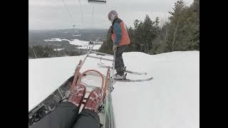 Pleasant Mountain Ski Patrol - Toboggan training