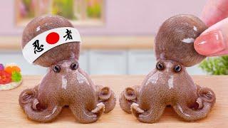  Cooking Best Seafood Miniature Stir Fried Octopus Spicy Sauce️  Mina Mini Kitchen