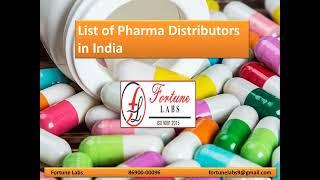 Pharma Distributors in India