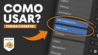 Como usar os Add-ons/ Extensions no Blender 3D (4.2 em diante)