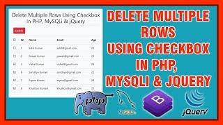 Delete Multiple Rows Using Checkbox In PHP, MySQLi & jQuery