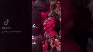 Klassik Frescobar controversial spit kiss in mouth during live show crowd shocked #zess #dancehall